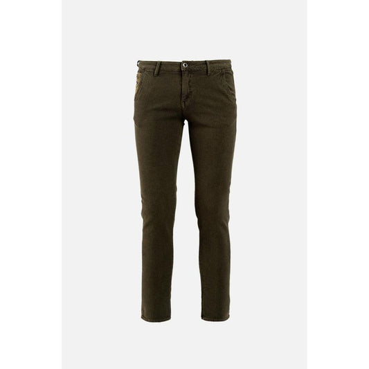 Gas Brown Cotton Casual Pants