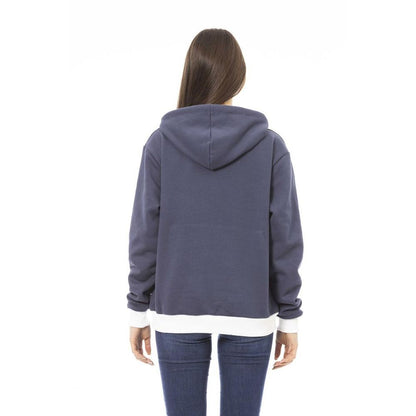 Baldinini Trend Navy Blue Cotton Sweatshirt