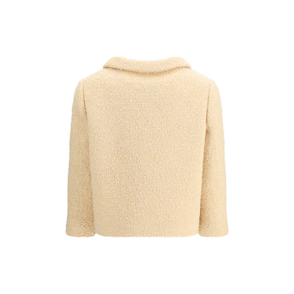 Valentino Beige Fleece Wool Coat