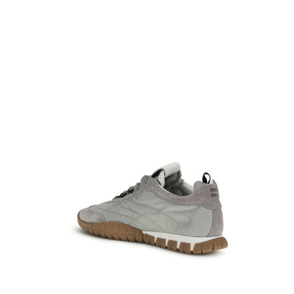 Miu Miu Gray Recycled Polyamide Athletic Sneakers