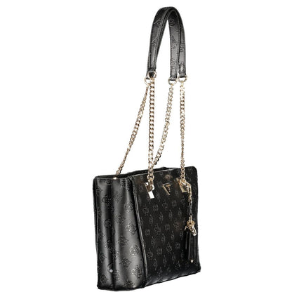 Guess Jeans Nero Poliuretano Women Handbag