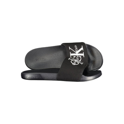 Calvin Klein Black Polyurethane Men's Slipper