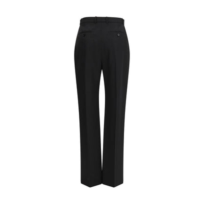 Alexander McQueen Black Cotton Dress Pants
