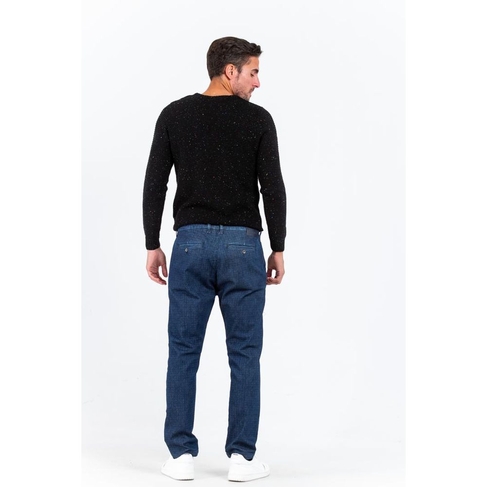 Gas Blue Cotton Casual Pants