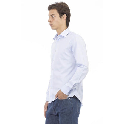 Baldinini Trend Blue Cotton Long Sleeve T-Shirt