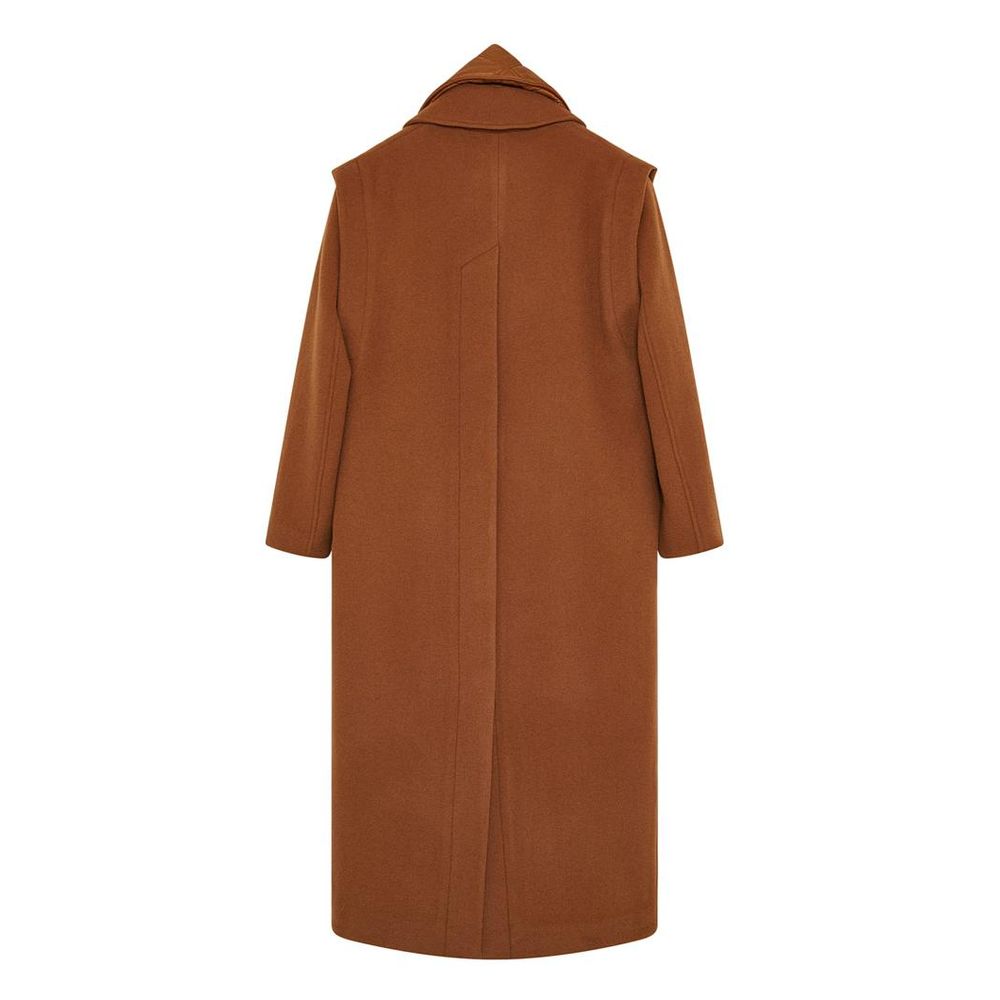 Patrizia Pepe Brown Wool Coat