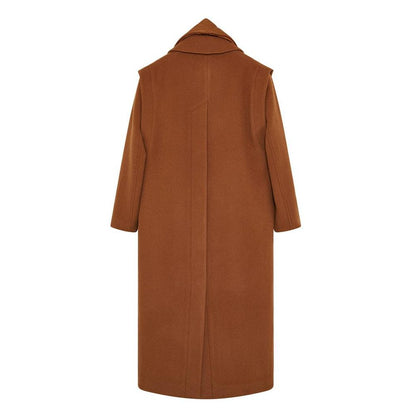 Patrizia Pepe Brown Wool Coat