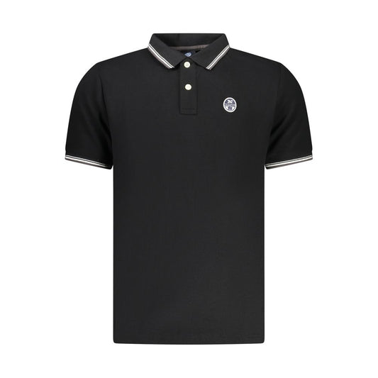 North Sails Black Cotton Men's Polo Shirt