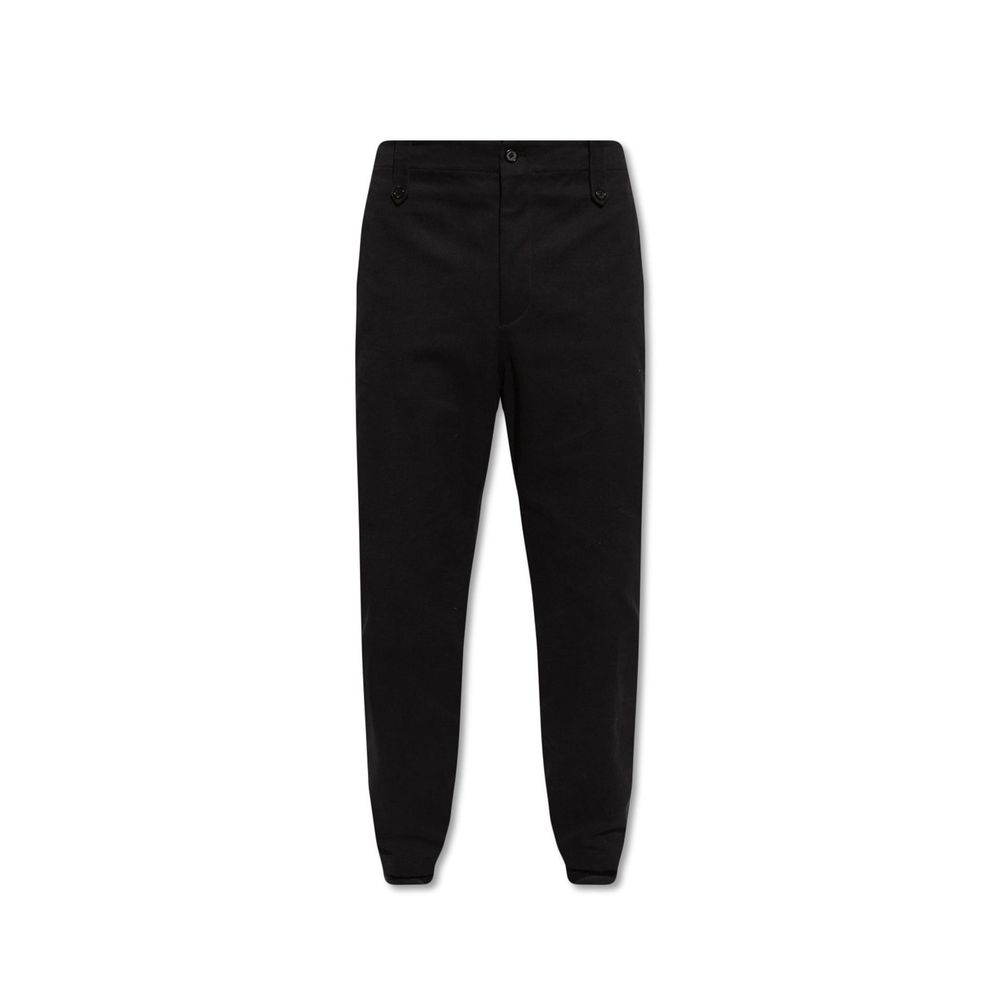 Alexander McQueen Black Cotton Casual Pants