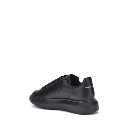 Alexander McQueen Black Calf Leather Bos Taurus Platform Sneakers