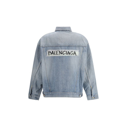 Balenciaga Light Blue Cotton Denim Jacket