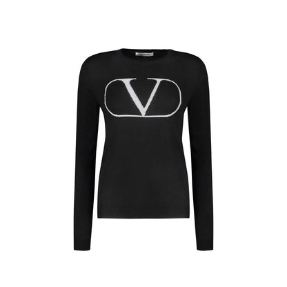 Valentino Black Virgin Wool Sweatshirt