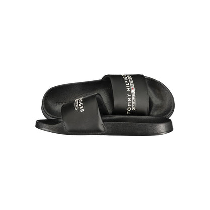 Tommy Hilfiger Black Polyurethane Men Slipper