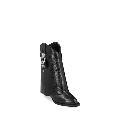 Givenchy Black Calfskin Lace-Up Boots