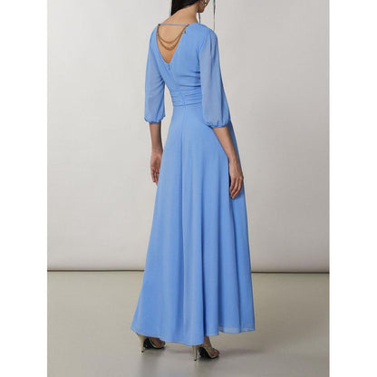 Patrizia Pepe Blue Polyester Casual Dress
