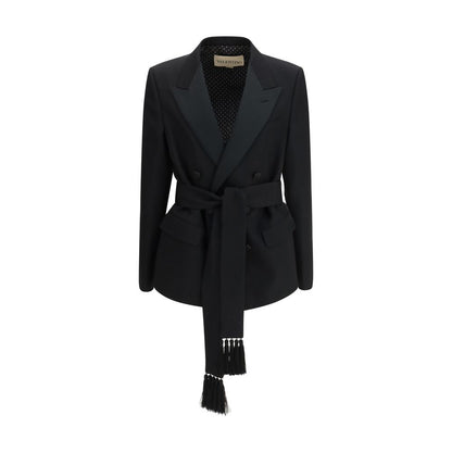 Valentino Black Wool Oves Aries Blazer