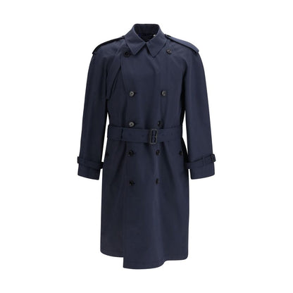 Burberry Blue Polyester Trench Coat
