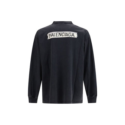 Balenciaga Black Cotton Sweatshirt