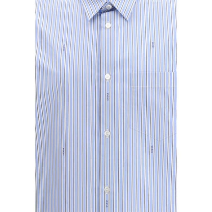Gucci Light Blue Cotton Pattern Shirt