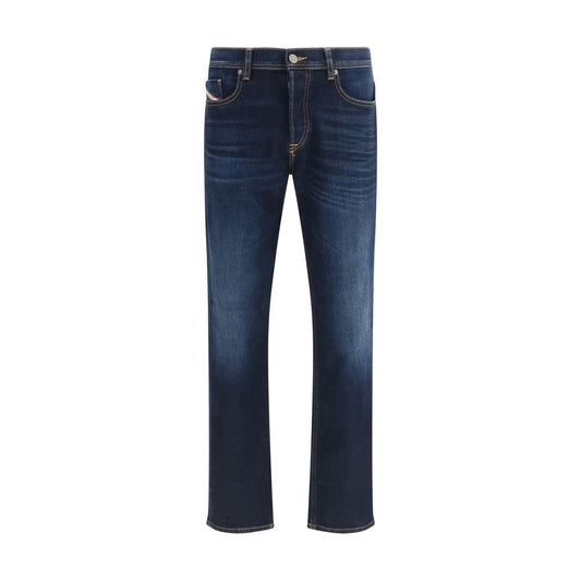 Diesel Blue Cotton Relaxed Fit Jeans