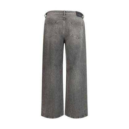 Golden Goose Gray Cotton Relaxed Fit Jeans