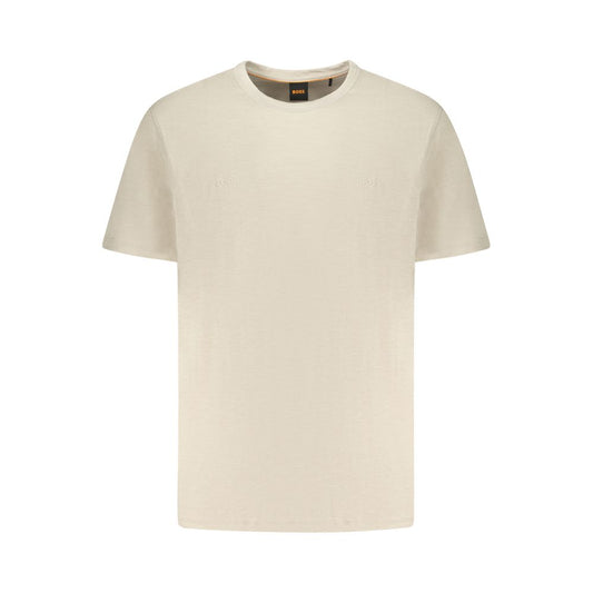 Hugo Boss Beige Cotton T-Shirt