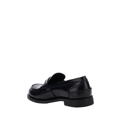 Miu Miu Black Rubber Slip-On Loafers