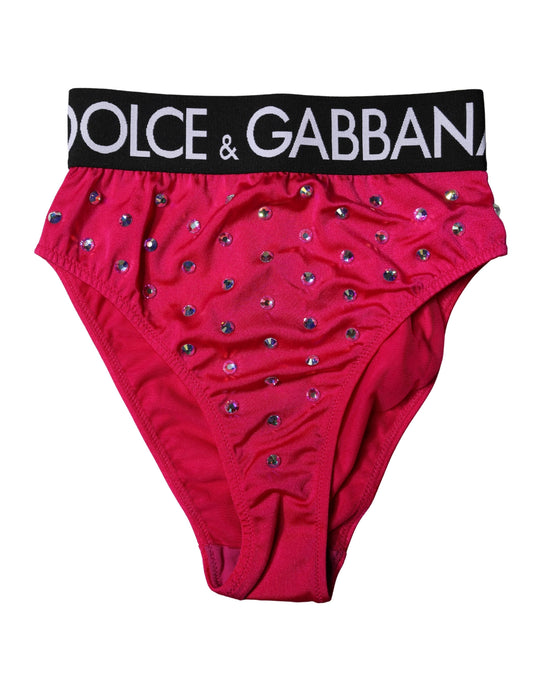 Rosa Dolce & Gabbana højtaljede briefs i nylon
