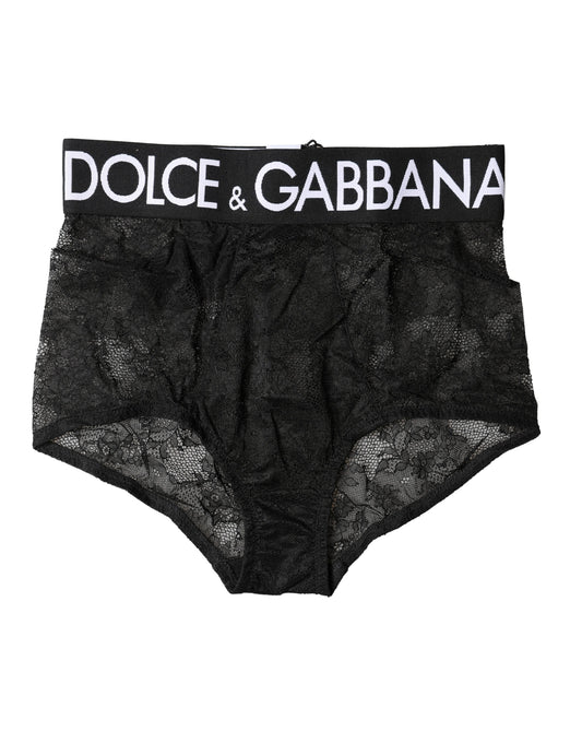 Sort Dolce & Gabbana højtaljet girdletrusse i nylon