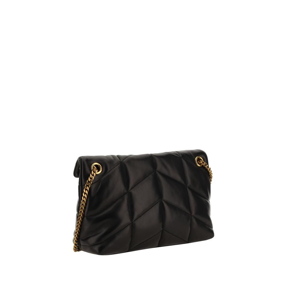 Saint Laurent Black Lamb Ovis Aries Aries Shoulder Bag
