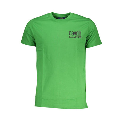 Cavalli Class Verde Cotton Men T-Shirt