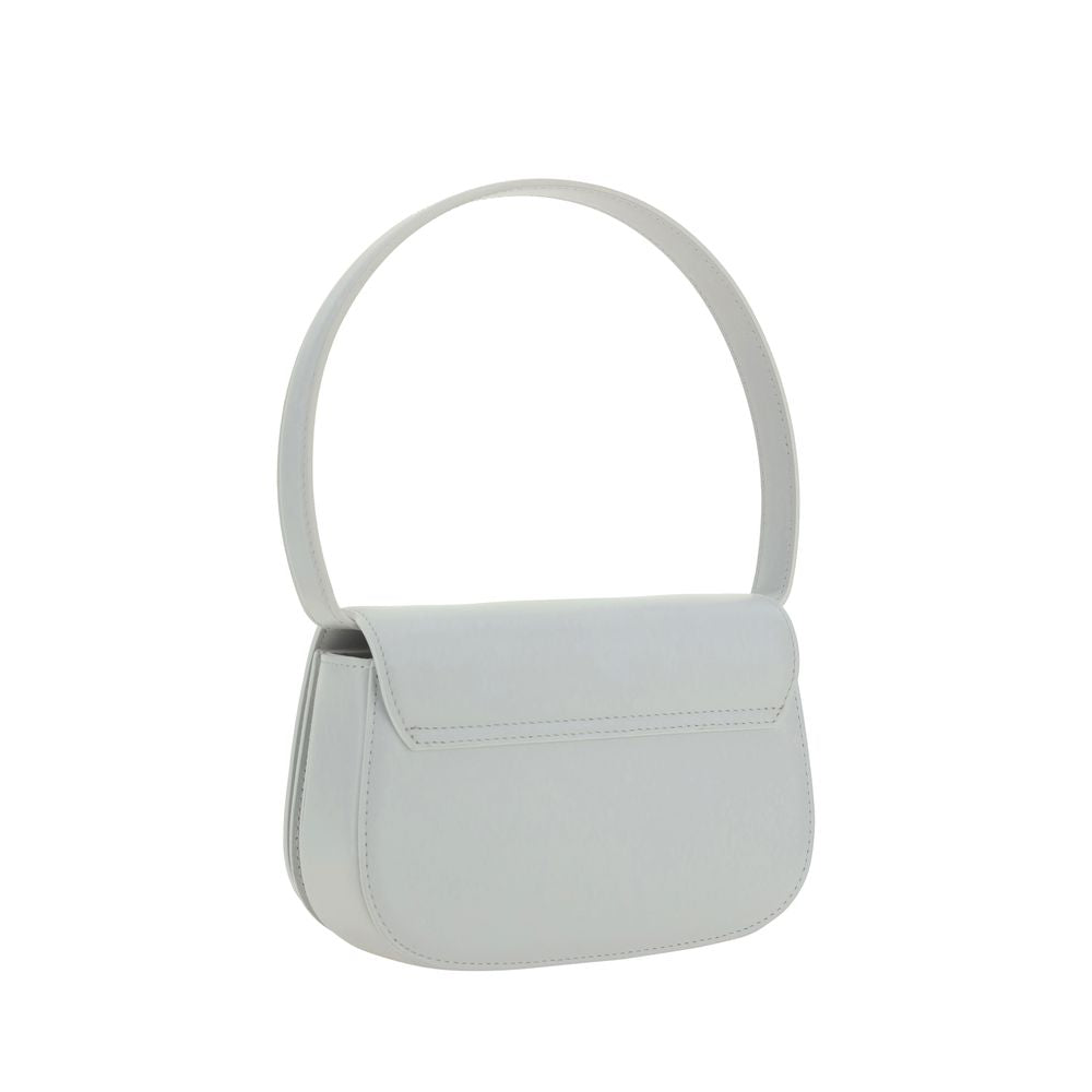 Diesel White Calf Leather Bos Taurus Shoulder Bag