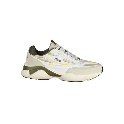 Fila White Polyester Athletic Sneakers