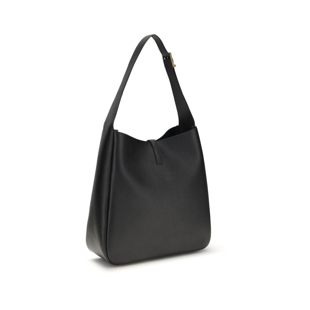 Saint Laurent Black Calf Leather Bos Taurus Shoulder Bag