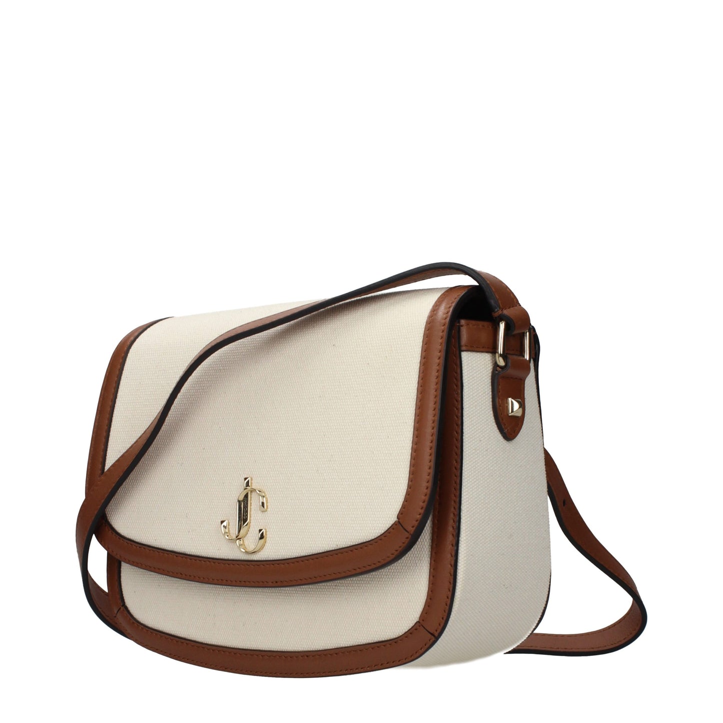 Jimmy Choo Beige Fabric Crossbody Bag