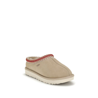 UGG Beige Calf Leather Bos Taurus Mules