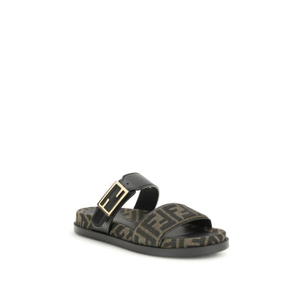 Fendi Brown Polyamide Sandals