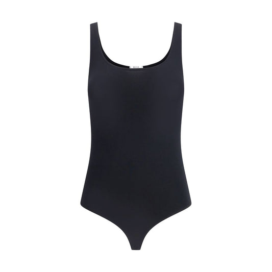 Wolford Black Cotton Bodysuit
