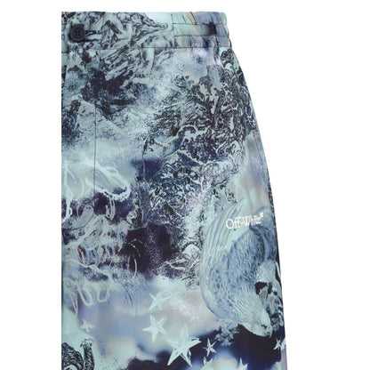 Off-White Multicolor Viscose Shorts