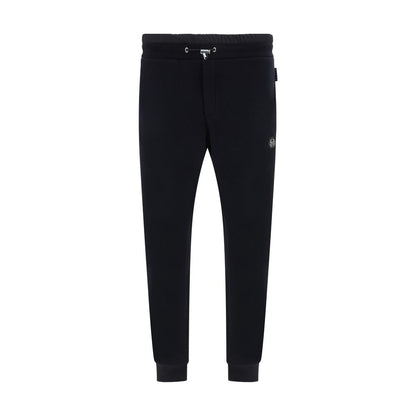 Philipp Plein Black Cotton Joggers (Workout Pants)