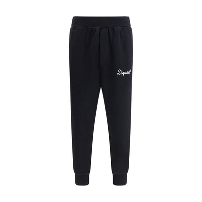 Dsquared² Black Cotton Joggers (Workout Pants)