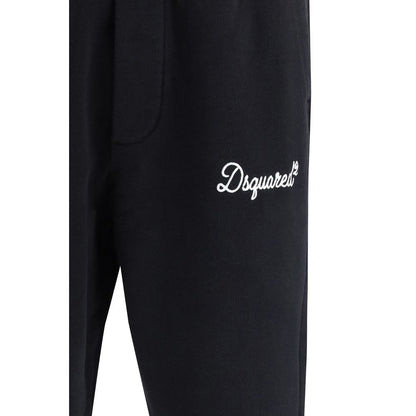 Dsquared² Black Cotton Joggers (Workout Pants)