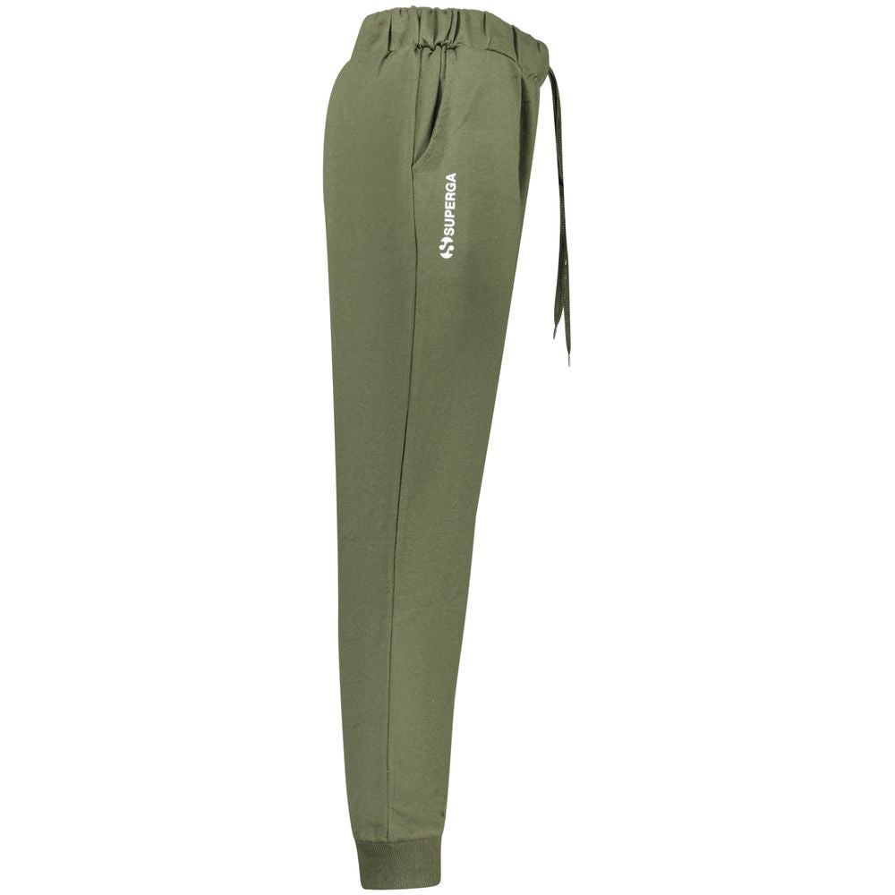 Superga Green Cotton Joggers (Workout Pants)