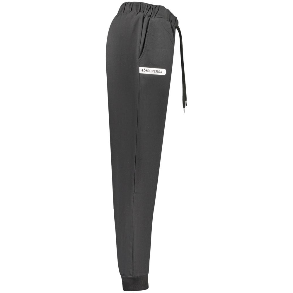 Superga Black Cotton Athletic Pants