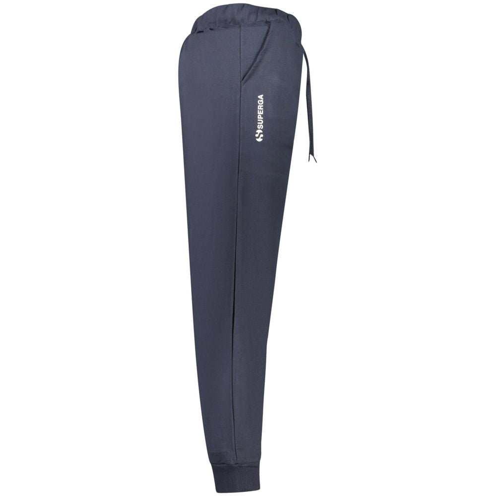 Superga Blue Cotton Joggers (Workout Pants)