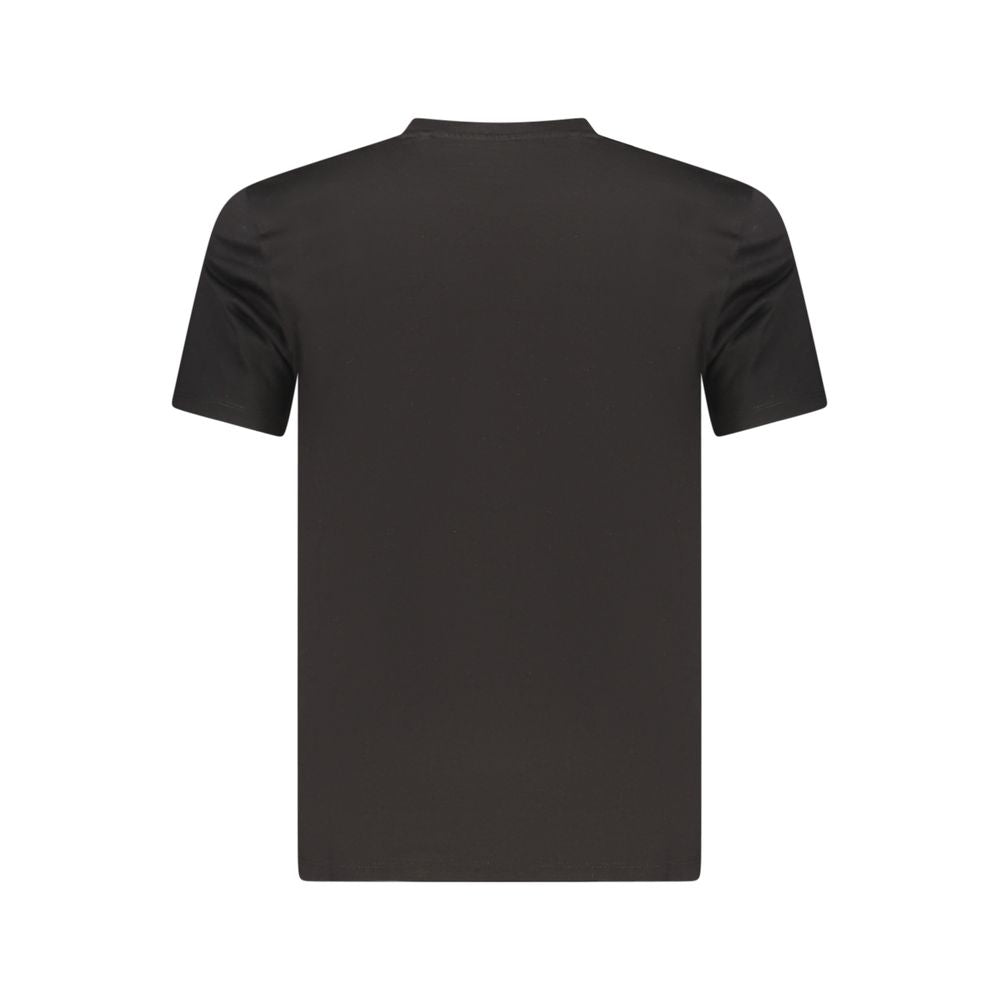 Guess Jeans T-shirt i økologisk bomuld med præget logo – sort