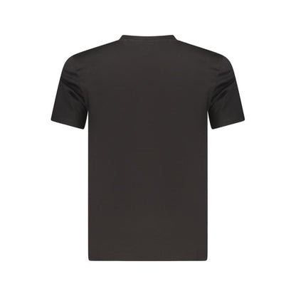 Guess Jeans T-shirt i økologisk bomuld med præget logo – sort