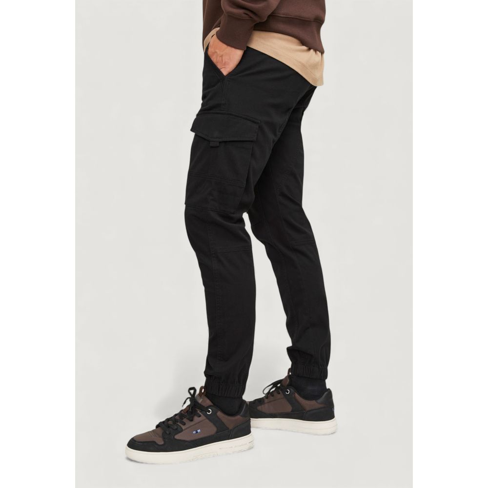 Jack Jones Black Cotton Skinny Pants