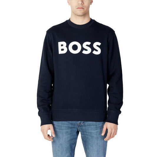 Hugo Boss Blue Cotton Sweatshirt