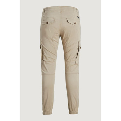 Jack Jones Beige Cotton Cargo Pants